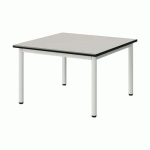 TABLE MALIBU 80X80 T1 4P STR ANTIB BLC SE W911/NOIR BLC 9016