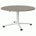 TABLE MALIBU Ø 120 T4 PC STRA ABS GRIS U727/BLC 9016