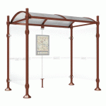 ABRI BUS 2.50 M PROVINCE 2 BARDAGES LAT. AGORA ASPECT CORTEN - PROCITY