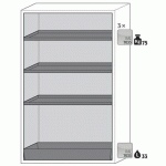 ARMOIRE SÉCURITÉ S-CLASSIC-90 S90.196.120.WDAS GRIS CLAIR