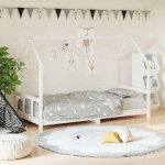 CADRE DE LIT POUR ENFANTS BLANC 90X190 CM BOIS DE PIN MASSIF - VIDAXL