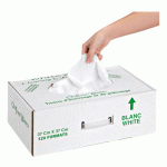 CHIFFON COTON BLANC, SUPER ABSORBANT - BOÎTE DE 120