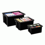 LOT DE 5 - BAC DE RANGEMENT RECYCLÉ CEP STRATA - 32 LITRES
