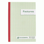 LOT DE 5 - MANIFOLD FACTURE EXACOMPTA AUTOCOPIANT 14,8 X 21 CM 50 PAGES TRIPLE EXEMPLAIRES