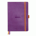 RHODIARAMA GOALBOOK SOUPLE A5 240 PAGES DOT PAPIER BLANC 90G - VIOLET