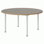 TABLE MALIBU Ø 120 T3 4P STRA ALAISÉ GRIS U727/BLC 9016