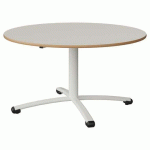 TABLE MALIBU Ø 120 T4 PC STRA ALAISÉ BLC SEL W911/BLC 9016