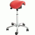 MINI SIÈGE-IMITATION CUIR-BAS-ROULETTESEASY ROLLING-ROUGE - GLOBAL PROFESSIONAL SEATING