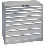ARMOIRE 8 TIROIRS SÉRIE 78.294-CAPACITÉ 75KG-GRIS/ARGENT - LISTA