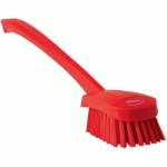 BROSSE À MAIN MANCHE LONG 415 MM DUR ROUGE - VIKAN