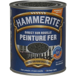 HAMMERITE - PEINTURE DIRECT SUR ROUILLE FORGÉE NOIR 0,75 L NOIR