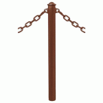 POTELET PROVINCE Ø76MM CHAINES 2 ANNEAUX AGORA ASPECT CORTEN - PROCITY