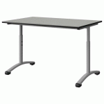 TABLE MALIBU 120X80 T3/T6 DL ST ISOS GRIS 1400/NO GRIS 9006 - MANUTAN EXPERT