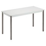 TABLE MODULAIRE DOMINO RECTANGLE - L. 120 X P. 60 CM - PLATEAU GRIS - PIEDS GRIS