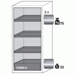 ARMOIRE SÉCURITÉ S-PEGASUS-90 S90.129.060.WDACR GRIS CLAIR - ASECOS