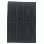 BLOC BLACK BLOCK 29,7X21CM - PAPIER JAUNE QUADRILLÉ 5X5 - 70 FEUILLETS - NOIR - LOT DE 5