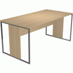 BUREAU PIEDS CADRES MÉTAL RAZOR - 160CM - CHÊNE/ANTHRACITE - ARTARREDI