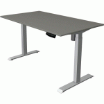 BUREAU RÉGLABLE MOVE 1 - ARGENT - 140X80 CM - GRIS - KERKMANN