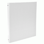 CLASSEUR REMBORDÉ POLYPROPYLÈNE 4 ANNEAUX 30MM - A4 - BLANC - LOT DE 20