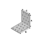 EQUERRE PERFOREE (H X L X L X EP) 60 X 60 X 100 X 2,0 MM - FIXTOUT