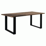 TABLE ROMA 200 X 100 CM STRAT BAVIERA / ACIER NOIR - JAYSO