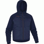 VESTE DE TRAVAIL BI-MATIÈRE POLYAMIDE MATELASSÉE BLEU MARINE-ORANGE L - DELTA PLUS