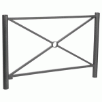 BARRIÈRE PROVINCE SIMPLE CROIX 1.57 M INOX ZINC GRIS PROCITY - PROCITY