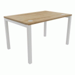 BUREAU DROIT ASTRO ARCHE 120X80 CM CHÊNE VIEILLI/BLANC - BURONOMIC