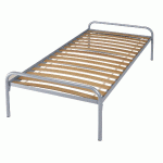 LIT ESSENTIEL SOMMIER À LATTES 90 X 200 CM COLORIS GRIS - MANUTAN COLLECTIVITÉS