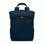 PORT SAC À DOS MILANO II ÉCO EN VELOURS BLEU MARINE POUR ORDINATEUR PORTABLE 14/16