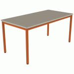 TABLE CARÉLIE 160X80 T6 STRAT POLY. ÉRABLE GOT. BEIGE/PAPAYE - MOBIDECOR