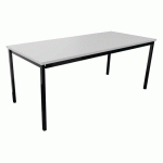 TABLE DE RÉUNION TREFF 180 X 80 GRIS CLAIR / NOIR