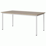 TABLE MALIBU 160X80 T5 4P STRA ABS CHÊNE 1146/BLC 9016