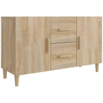 BUFFET CHÊNE SONOMA 100X36X60 CM BOIS D'INGÉNIERIE