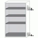 ARMOIRE SÉCURITÉ S-PHOENIX-90 S90.196.120.FDAS BLANC - ASECOS