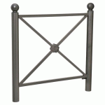BARRIÈRE PROVINCE ROSACE 1.07 M BOULE - ZINC GRIS PROCITY - PROCITY