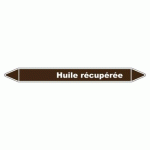 LOT DE 3 - MARQUEUR TUYAUTERIE - HUILE RÉCUPÉRÉE - VINYLE LAMINÉ - NFX 08-105 355 X 37 MM