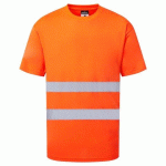 LOT DE 3 - PORTWEST ES478 ES1 ESSENTIAL T-SHIRT HAUTE VISIBILITÉ M/C ORANGE - TAILLE L