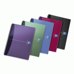 LOT DE 5 - CAHIER SPIRALE OXFORD URBAN MIX A4 21 X 29,7 CM - PETITS CARREAUX - 100 PAGES
