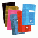 LOT DE 5 - CARNET PIQUÉ CLAIREFONTAINE METRIC 9 X 14 PETITS CARREAUX 96 PAGES