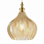 G.E.A.LUCE - LUSTRE CLASSIQUE GEA LUCE CLEOFE S11 E27 LAMPE À SUSPENSION LED EN VERRE AMBRÉ