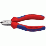 PINCE COUPANTE DE CÔTÉ 125MM - TÊTE ÉTROITE - BI-MATIÈRE - POLIE - KNIPEX