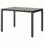 TABLE MALIBU 120X80 T6 SOUDÉ STR GRIS U727/NOIR GRIS 7016