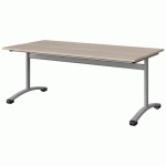 TABLE MALIBU 160X80 T4 DL STRA ABS ACACIA/GRIS 9006