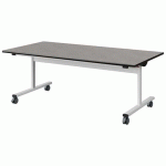 TABLE MALIBU RAB. 160X80 T3 DL ST BÉTON F186/NOIR BLC 9016