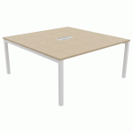 TABLE RÉUNION ASTRO ARCHE 160 X 163 CHÊNE FIL/BLANC - BURONOMIC