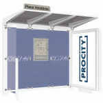 ABRI BUS VENISE 2.50 M CAISSON 1 BARDAGE LAT. BLANC 9010 - PROCITY