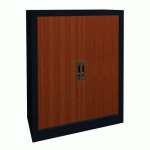 ARMOIRE MÉTAL À RIDEAUX PVC LAME RECOUVERTE 80 X 102 CM MERISIER/ANTHRACITE - MANUTAN COLLECTIVITÉS