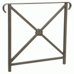 BARRIÈRE HÉRITAGE ROSACE 80 CM DOUBLE CROSSE - GRIS PROCITY - PROCITY