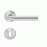 BÉQUILLE DOUBLE SUR ROSACE SLIM STYLE BE100B À CLIPSER EN INOX SATINÉ - CLÉ L KARCHER DESIGN